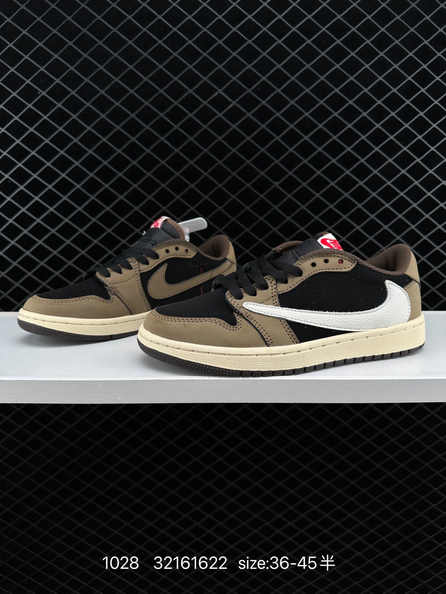 fragment design x Travis Scott x Nike Air Jordan 1 Low OG SP”Black/Green Toe“